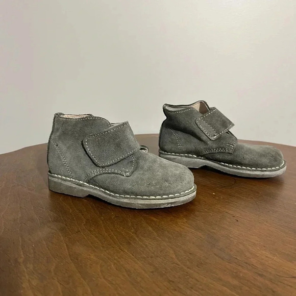 Toddler boys wide width gray suede boot size Eur 24 US T8 - Picture 2 of 5